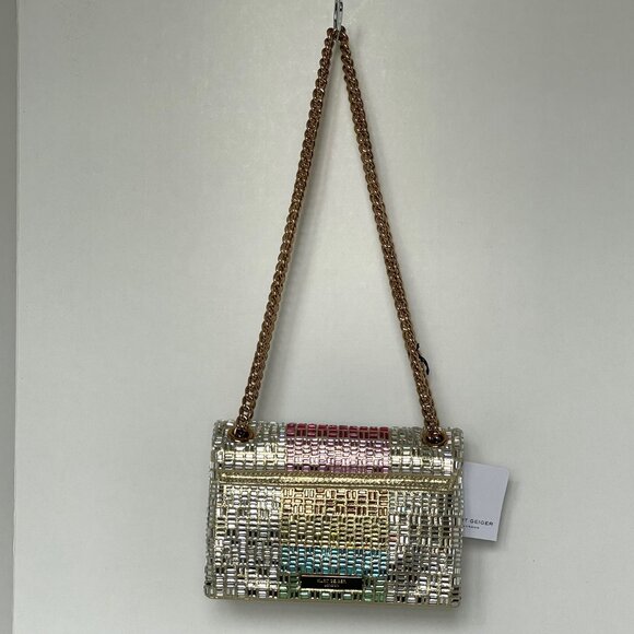 Kurt Geiger Mini Kensington Rainbow Crystal Beaded Crossbody Bag - Picture 11 of 16